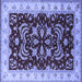 Square Oriental Blue Industrial Rug, urb2873blu