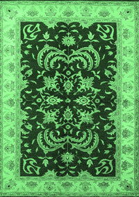 Oriental Emerald Green Industrial Rug, urb2873emgrn