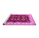 Sideview of Machine Washable Oriental Pink Industrial Rug, wshurb2873pnk