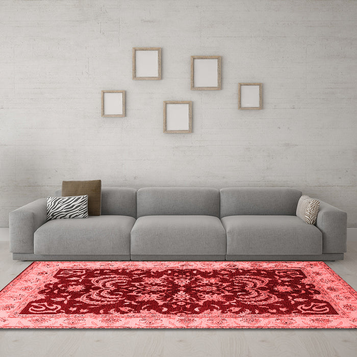 Industrial Red Washable Rugs