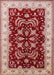 Machine Washable Industrial Modern Red Rug, wshurb2873