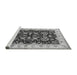 Sideview of Machine Washable Oriental Gray Industrial Rug, wshurb2873gry