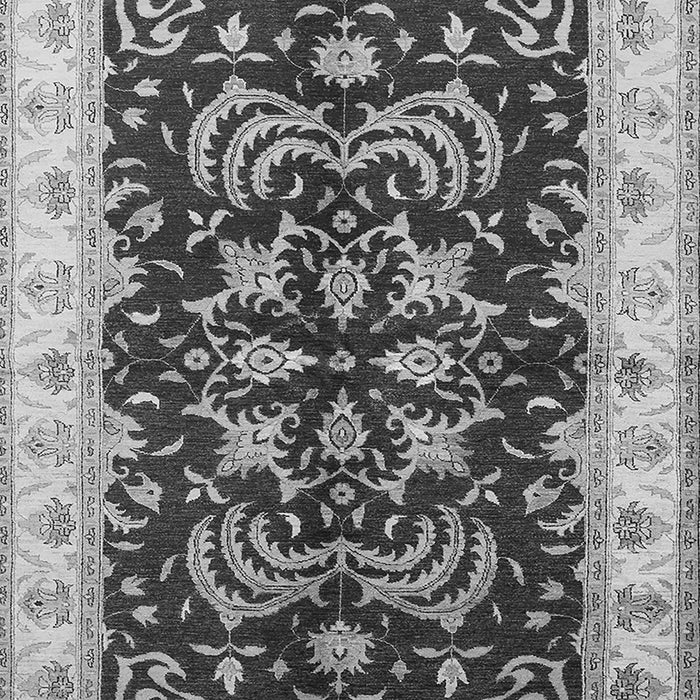 Machine Washable Oriental Gray Industrial Rug, wshurb2873gry