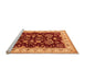 Sideview of Machine Washable Oriental Orange Industrial Area Rugs, wshurb2873org