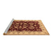 Sideview of Machine Washable Oriental Brown Industrial Rug, wshurb2873brn