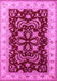 Machine Washable Oriental Pink Industrial Rug, wshurb2873pnk