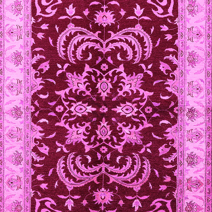 Machine Washable Oriental Pink Industrial Rug, wshurb2873pnk