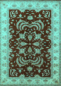 Oriental Turquoise Industrial Rug, urb2873turq