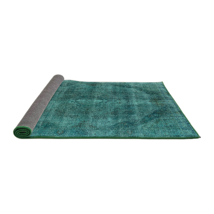 Sideview of Mid-Century Modern Light Sea Green Oriental Rug, urb2874