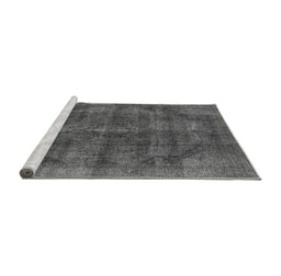 Sideview of Machine Washable Oriental Gray Industrial Rug, wshurb2874gry
