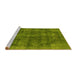 Sideview of Machine Washable Oriental Yellow Industrial Rug, wshurb2874yw