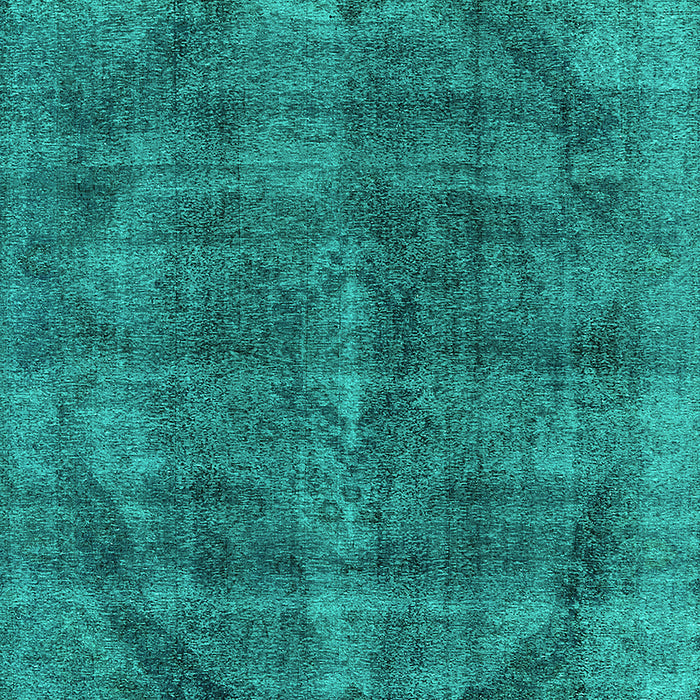 Machine Washable Oriental Turquoise Industrial Area Rugs, wshurb2874turq