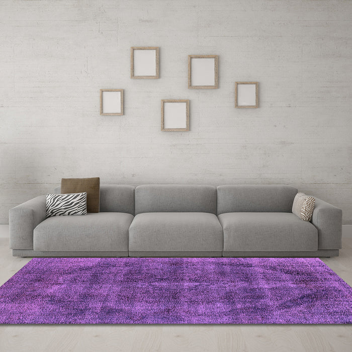 Machine Washable Oriental Pink Industrial Rug in a Living Room, wshurb2874pnk