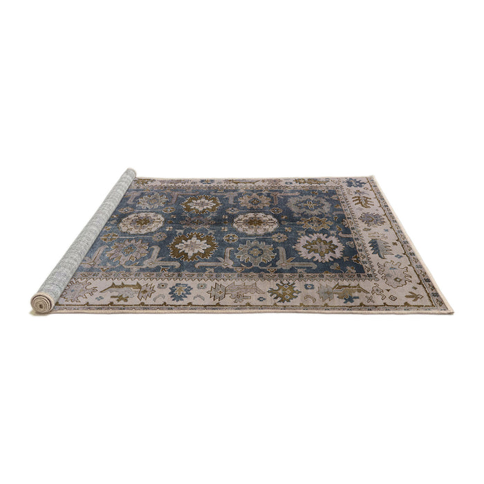 Sideview of Machine Washable Industrial Modern Puce Purple Rug, wshurb2875