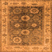 Square Oriental Orange Industrial Rug, urb2875org