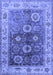 Machine Washable Oriental Blue Industrial Rug, wshurb2875blu