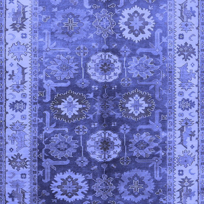 Machine Washable Oriental Blue Industrial Rug, wshurb2875blu