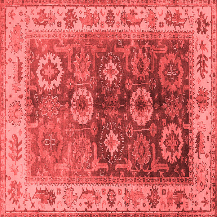 Machine Washable Oriental Red Industrial Rug, wshurb2875red