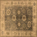 Square Oriental Brown Industrial Rug, urb2875brn