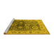 Sideview of Machine Washable Oriental Yellow Industrial Rug, wshurb2875yw