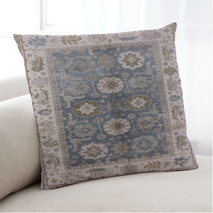 Lifestyle Image of Mid-Century Modern Urban Square Puce Purple Throw Pillow, 18 inch by 18 inch, pwurb2875