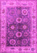 Machine Washable Oriental Pink Industrial Rug, wshurb2875pnk