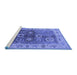 Sideview of Machine Washable Oriental Blue Industrial Rug, wshurb2875blu