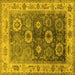 Square Oriental Yellow Industrial Rug, urb2875yw