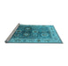 Sideview of Machine Washable Oriental Light Blue Industrial Rug, wshurb2875lblu