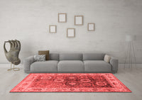 Machine Washable Oriental Red Industrial Rug, wshurb2875red