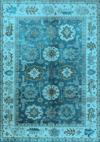 Oriental Light Blue Industrial Rug, urb2875lblu