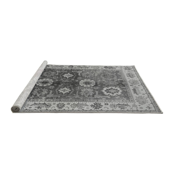 Sideview of Machine Washable Oriental Gray Industrial Rug, wshurb2875gry