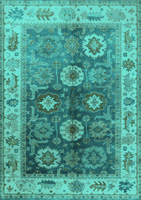 Oriental Turquoise Industrial Rug, urb2875turq