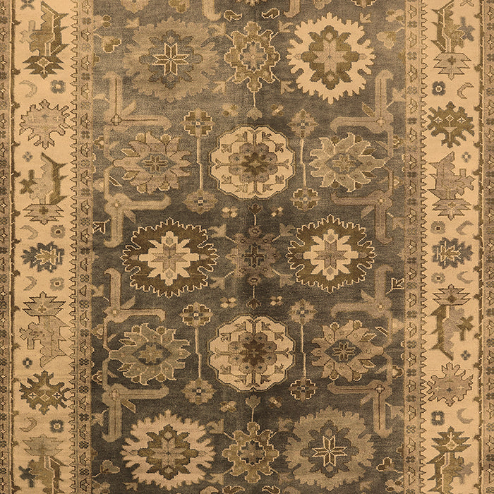 Machine Washable Oriental Brown Industrial Rug, wshurb2875brn