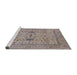 Sideview of Machine Washable Industrial Modern Rose Dust Purple Rug, wshurb2876