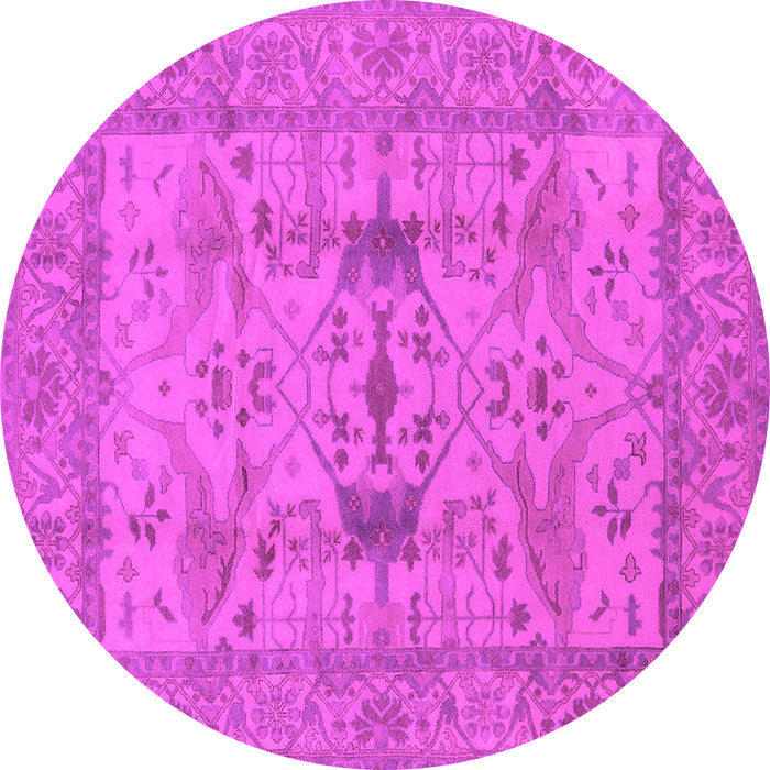Round Oriental Pink Industrial Rug, urb2876pnk