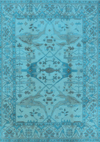 Oriental Light Blue Industrial Rug, urb2876lblu