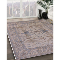 Mid-Century Modern Rose Purple Oriental Rug, urb2876