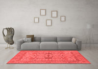 Machine Washable Oriental Red Industrial Rug, wshurb2876red