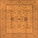 Square Oriental Orange Industrial Rug, urb2876org