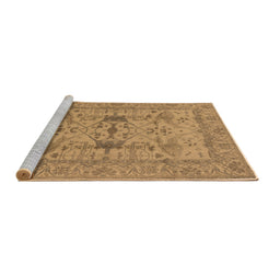 Sideview of Machine Washable Oriental Brown Industrial Rug, wshurb2876brn