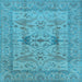 Square Oriental Light Blue Industrial Rug, urb2876lblu