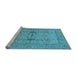 Sideview of Machine Washable Oriental Light Blue Industrial Rug, wshurb2876lblu