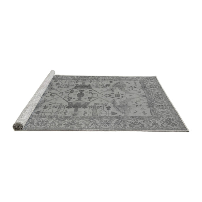 Sideview of Machine Washable Oriental Gray Industrial Rug, wshurb2876gry