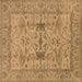 Square Oriental Brown Industrial Rug, urb2876brn