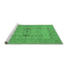 Sideview of Machine Washable Oriental Emerald Green Industrial Area Rugs, wshurb2876emgrn