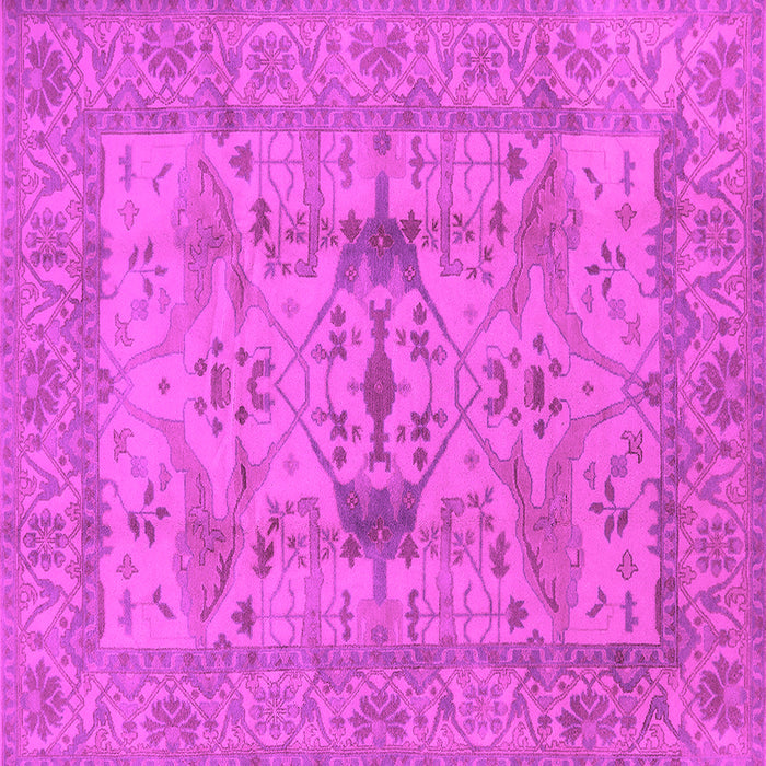 Square Machine Washable Oriental Pink Industrial Rug, wshurb2876pnk