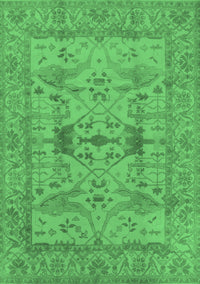 Oriental Emerald Green Industrial Rug, urb2876emgrn