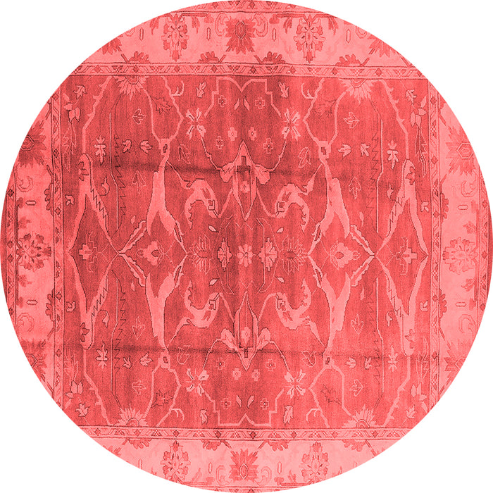 Machine Washable Oriental Red Industrial Rug, wshurb2877red