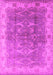 Machine Washable Oriental Pink Industrial Rug, wshurb2877pnk